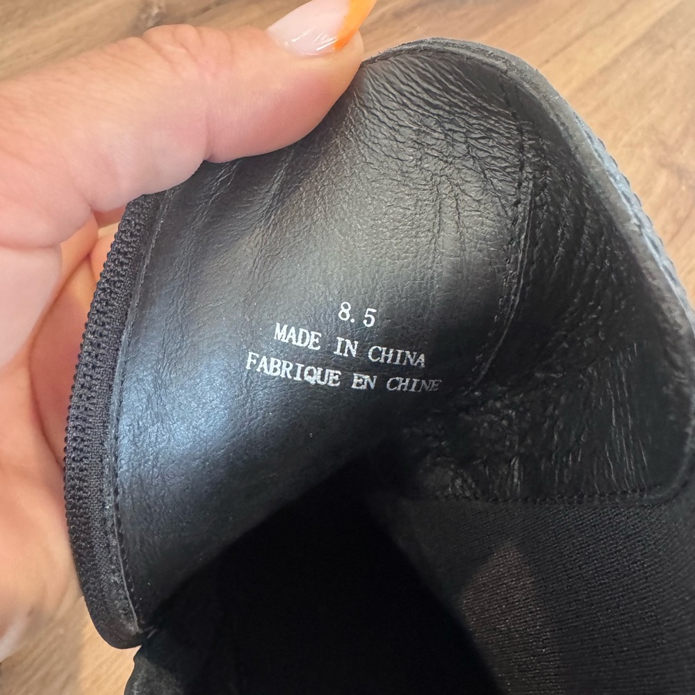 Jeffrey Campbell Black Chunky platform Ankle Boots 8.5 - Picture 6 of 8